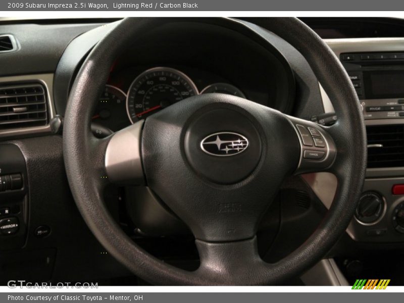 Lightning Red / Carbon Black 2009 Subaru Impreza 2.5i Wagon