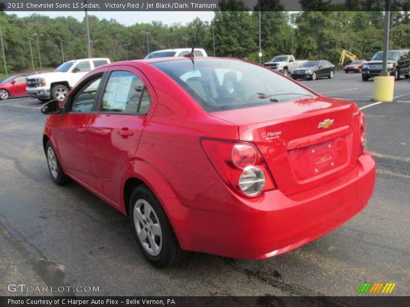 Victory Red / Jet Black/Dark Titanium 2013 Chevrolet Sonic LS Sedan