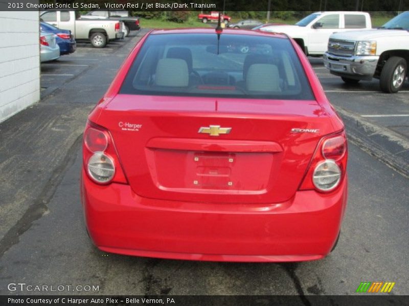 Victory Red / Jet Black/Dark Titanium 2013 Chevrolet Sonic LS Sedan