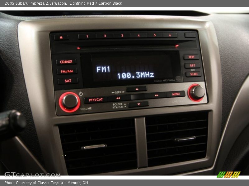 Lightning Red / Carbon Black 2009 Subaru Impreza 2.5i Wagon