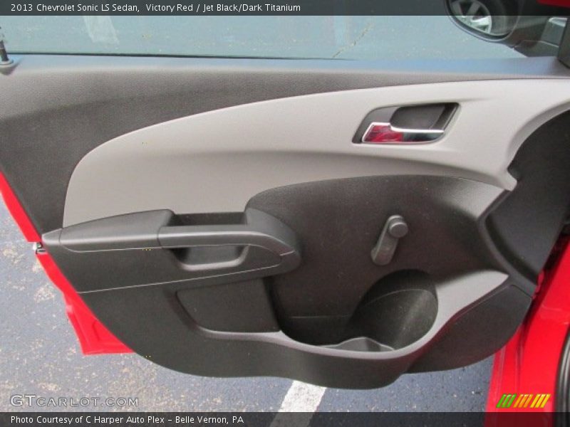 Victory Red / Jet Black/Dark Titanium 2013 Chevrolet Sonic LS Sedan
