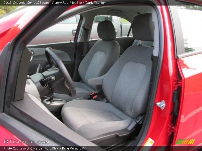 Victory Red / Jet Black/Dark Titanium 2013 Chevrolet Sonic LS Sedan