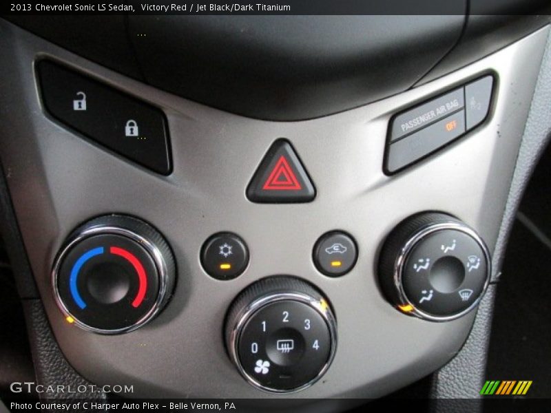 Victory Red / Jet Black/Dark Titanium 2013 Chevrolet Sonic LS Sedan