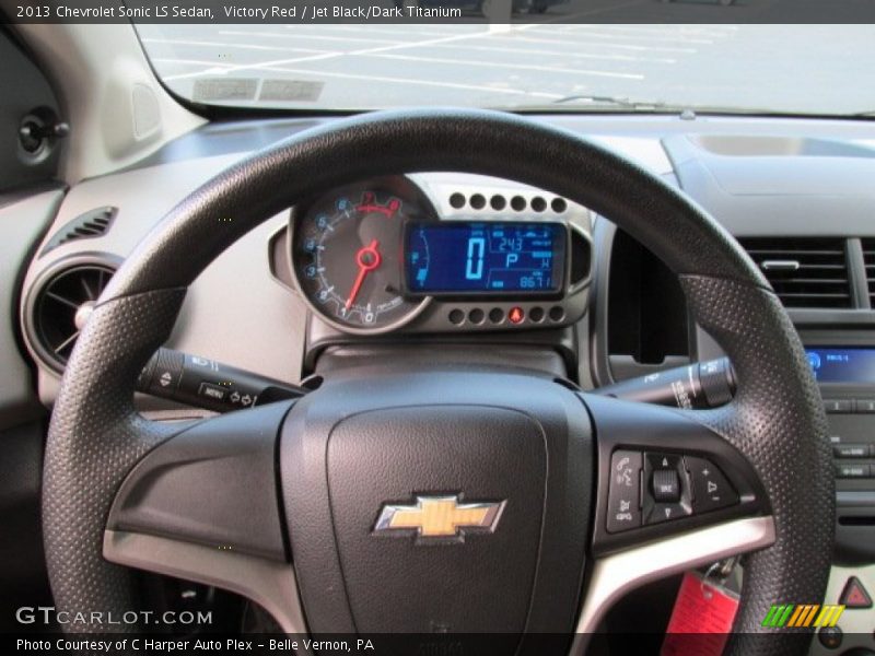 Victory Red / Jet Black/Dark Titanium 2013 Chevrolet Sonic LS Sedan