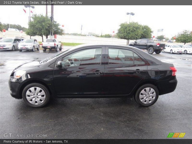 Black Sand Pearl / Dark Gray 2012 Toyota Yaris Sedan