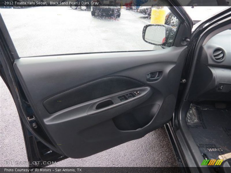 Black Sand Pearl / Dark Gray 2012 Toyota Yaris Sedan