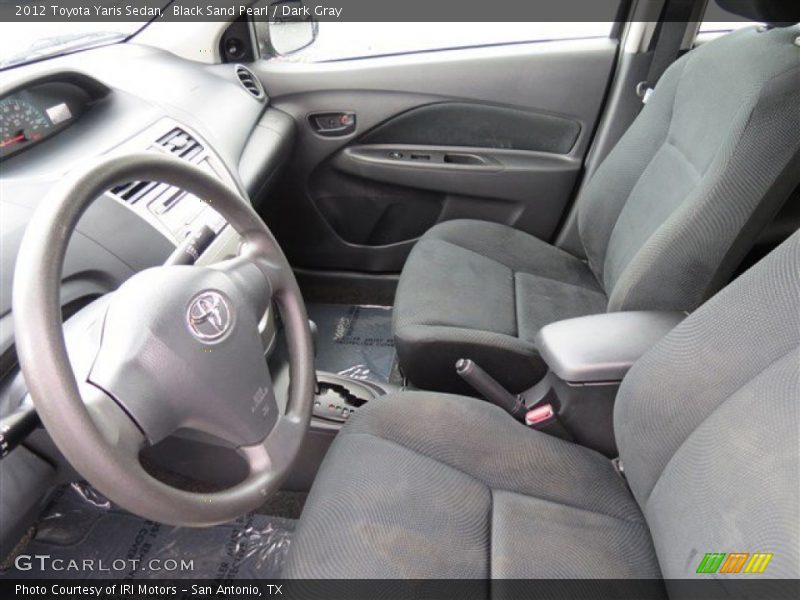 Black Sand Pearl / Dark Gray 2012 Toyota Yaris Sedan
