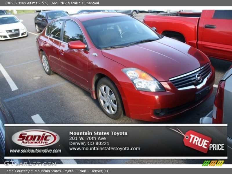 Red Brick Metallic / Charcoal 2009 Nissan Altima 2.5 S