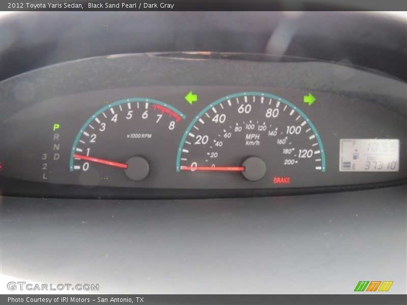 Black Sand Pearl / Dark Gray 2012 Toyota Yaris Sedan