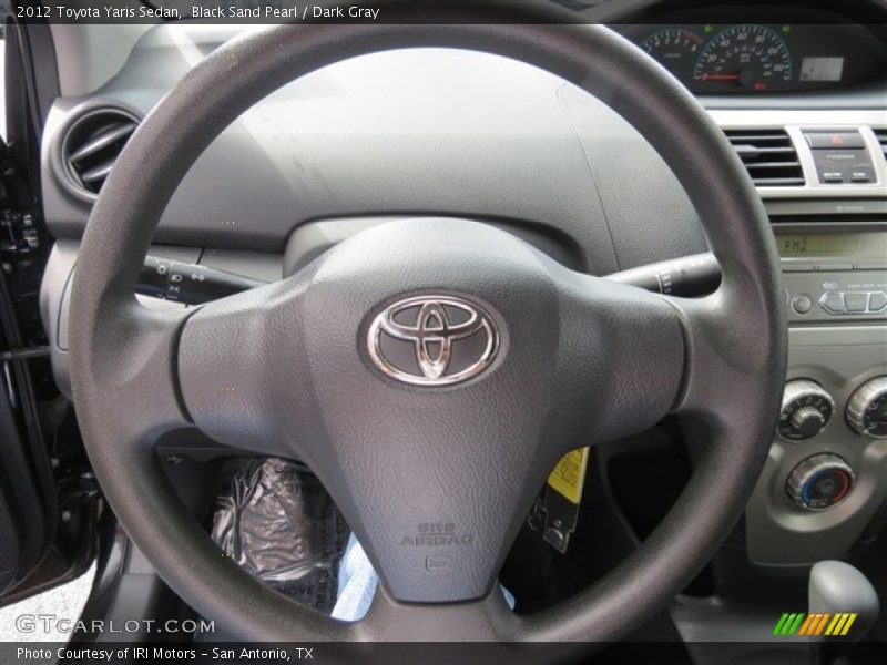 Black Sand Pearl / Dark Gray 2012 Toyota Yaris Sedan
