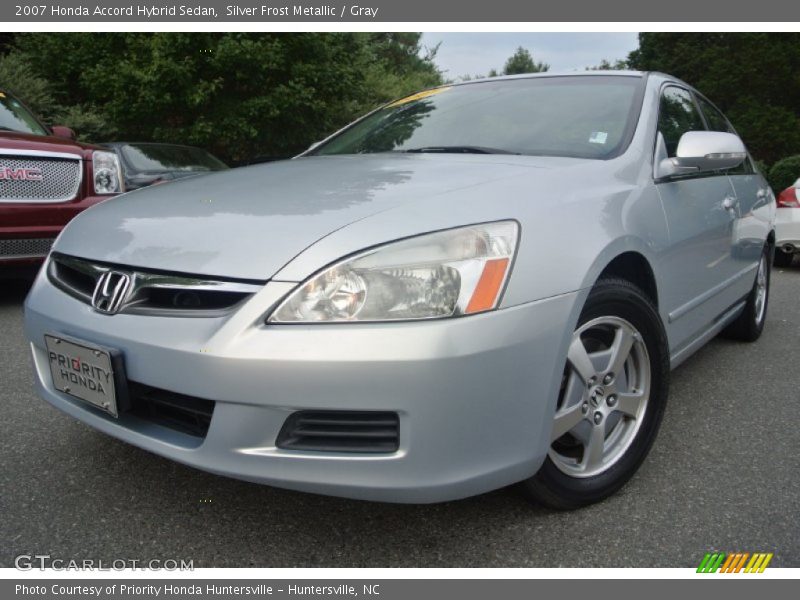 Silver Frost Metallic / Gray 2007 Honda Accord Hybrid Sedan