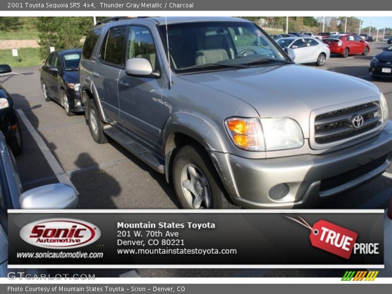 Thunder Gray Metallic / Charcoal 2001 Toyota Sequoia SR5 4x4