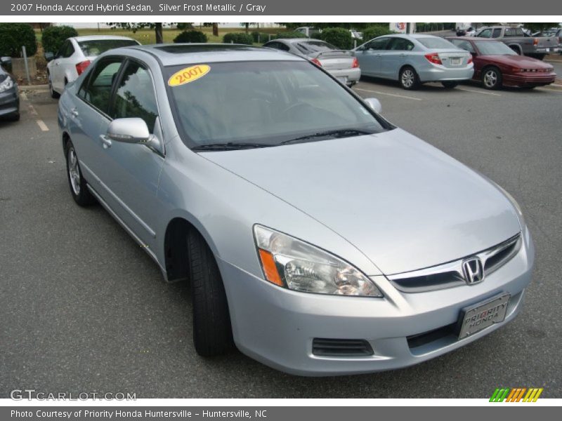 Silver Frost Metallic / Gray 2007 Honda Accord Hybrid Sedan