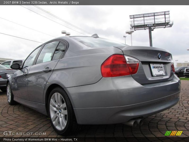 Arctic Metallic / Beige 2007 BMW 3 Series 328i Sedan