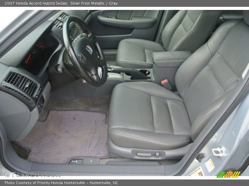 Silver Frost Metallic / Gray 2007 Honda Accord Hybrid Sedan