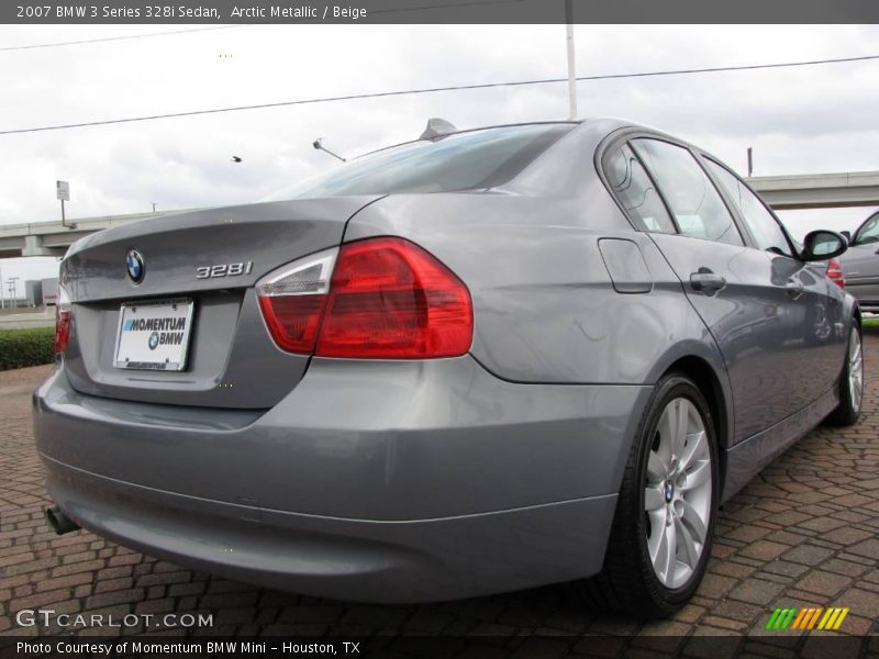 Arctic Metallic / Beige 2007 BMW 3 Series 328i Sedan