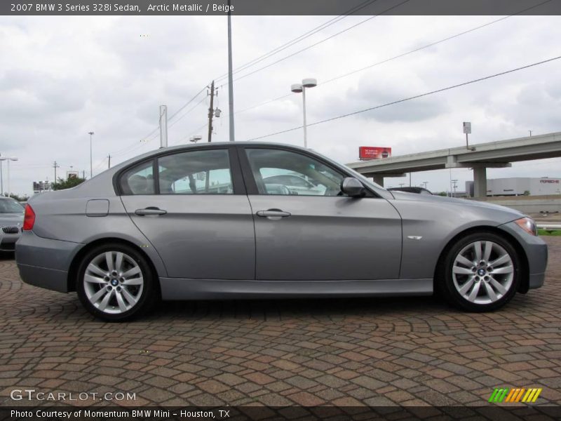 Arctic Metallic / Beige 2007 BMW 3 Series 328i Sedan