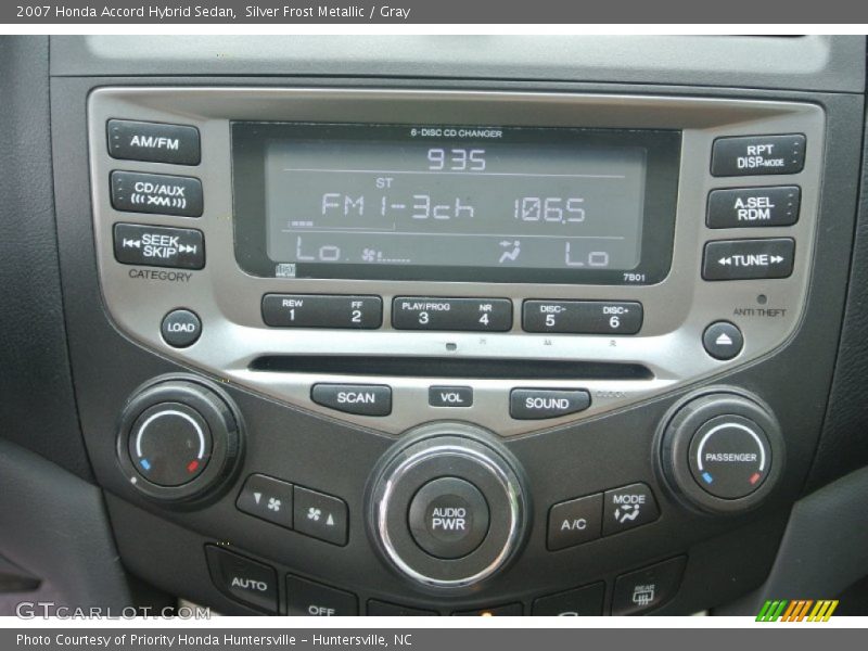 Silver Frost Metallic / Gray 2007 Honda Accord Hybrid Sedan