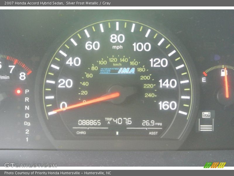 Silver Frost Metallic / Gray 2007 Honda Accord Hybrid Sedan