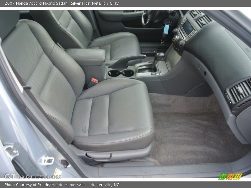 Silver Frost Metallic / Gray 2007 Honda Accord Hybrid Sedan