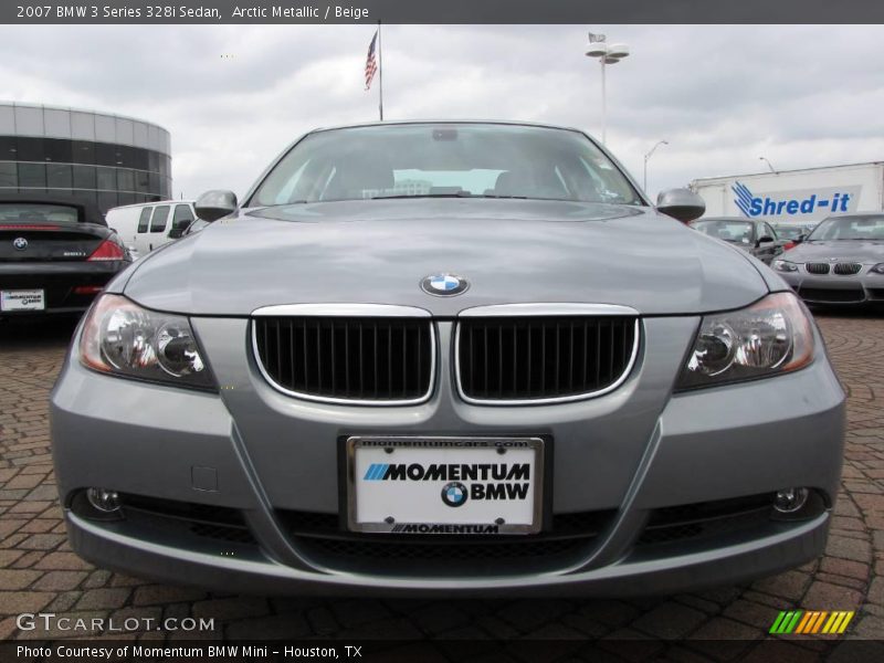Arctic Metallic / Beige 2007 BMW 3 Series 328i Sedan