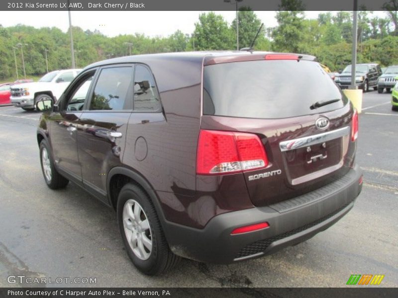 Dark Cherry / Black 2012 Kia Sorento LX AWD