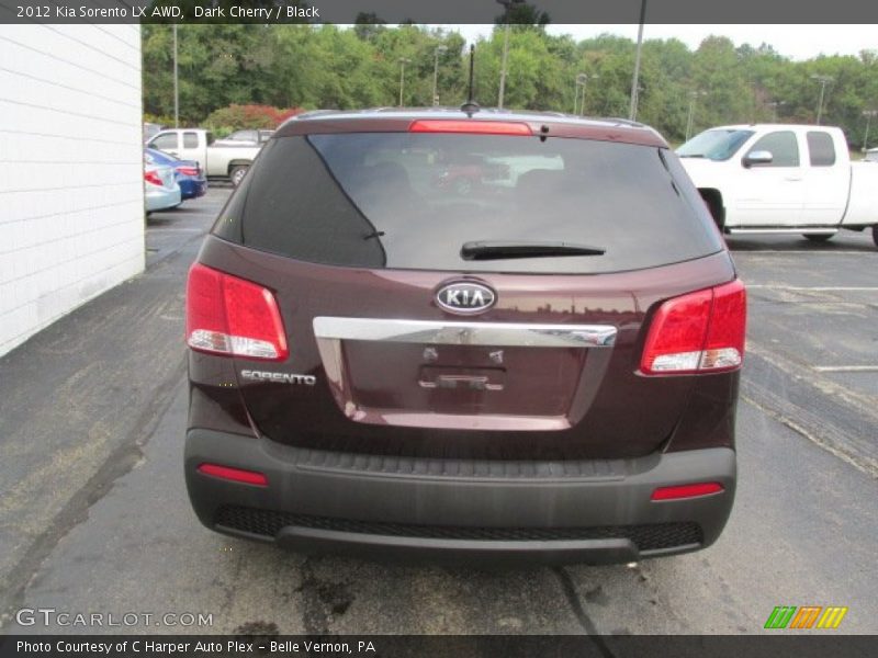 Dark Cherry / Black 2012 Kia Sorento LX AWD