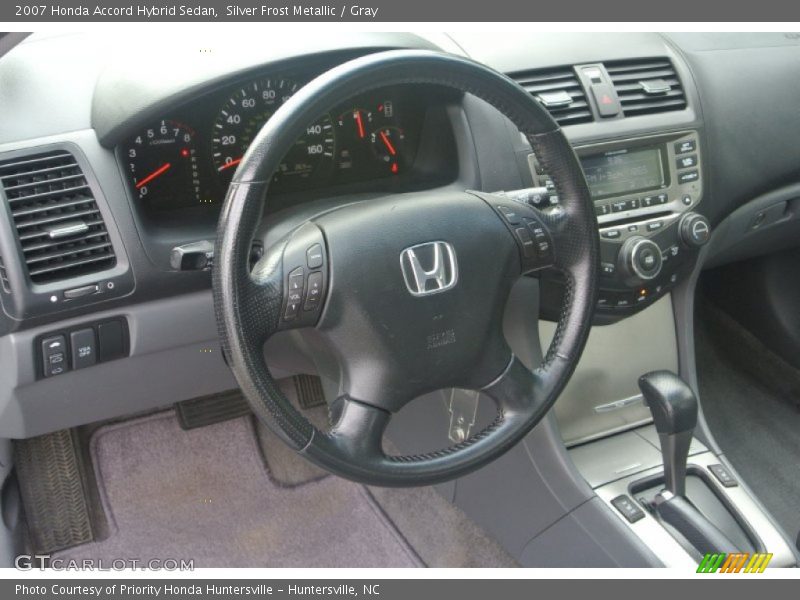 Silver Frost Metallic / Gray 2007 Honda Accord Hybrid Sedan