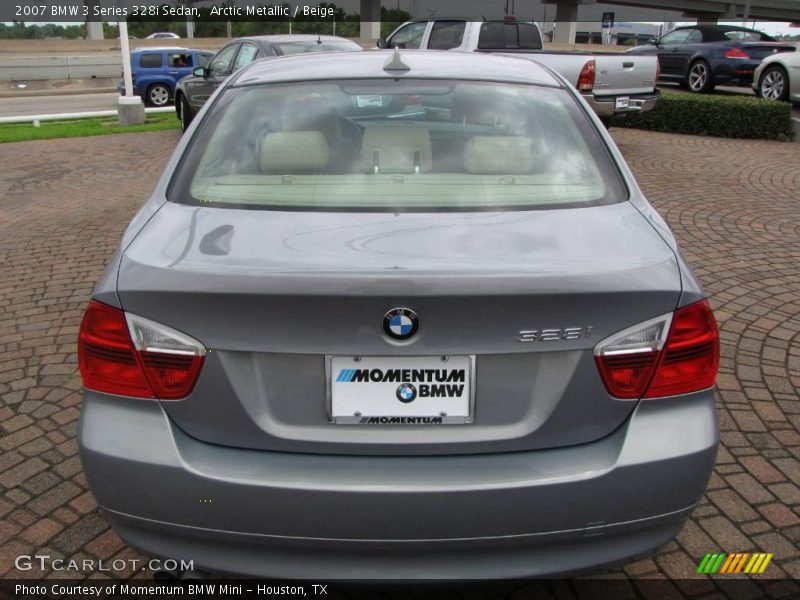 Arctic Metallic / Beige 2007 BMW 3 Series 328i Sedan