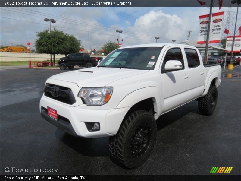 Super White / Graphite 2012 Toyota Tacoma V6 Prerunner Double Cab