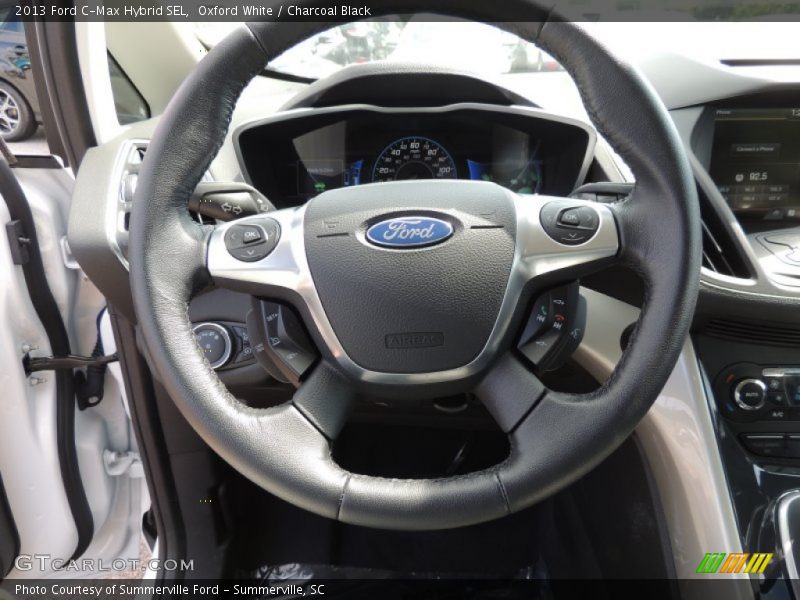Oxford White / Charcoal Black 2013 Ford C-Max Hybrid SEL