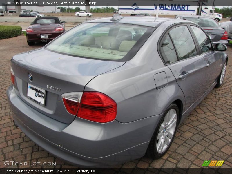 Arctic Metallic / Beige 2007 BMW 3 Series 328i Sedan