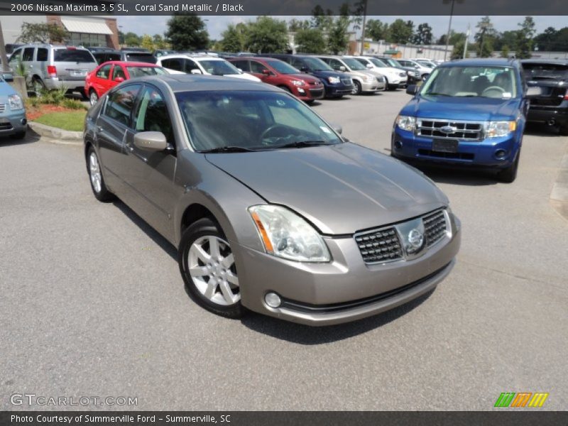 Coral Sand Metallic / Black 2006 Nissan Maxima 3.5 SL