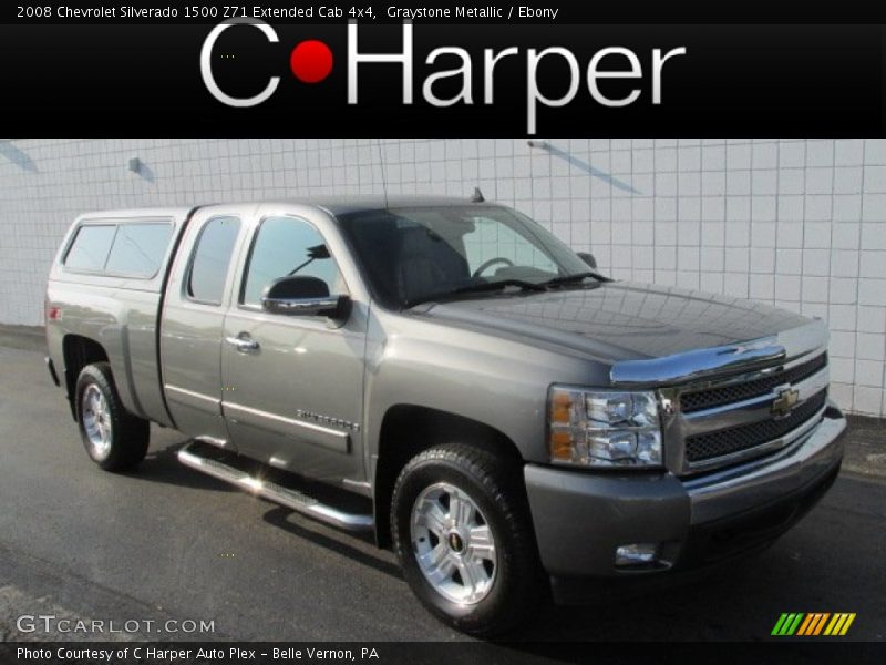 Graystone Metallic / Ebony 2008 Chevrolet Silverado 1500 Z71 Extended Cab 4x4