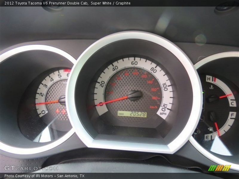 Super White / Graphite 2012 Toyota Tacoma V6 Prerunner Double Cab