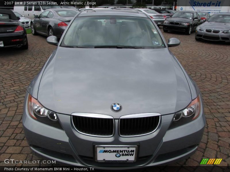 Arctic Metallic / Beige 2007 BMW 3 Series 328i Sedan