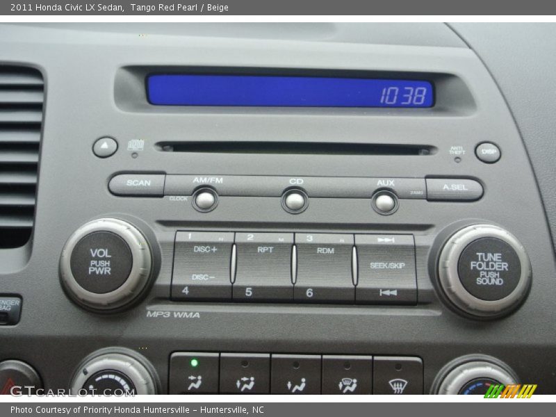 Tango Red Pearl / Beige 2011 Honda Civic LX Sedan