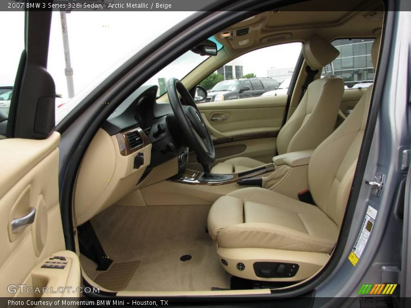 Arctic Metallic / Beige 2007 BMW 3 Series 328i Sedan