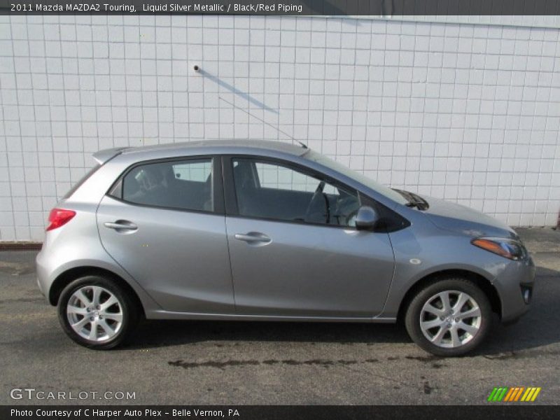 Liquid Silver Metallic / Black/Red Piping 2011 Mazda MAZDA2 Touring