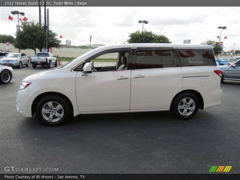 Pearl White / Beige 2012 Nissan Quest 3.5 SV