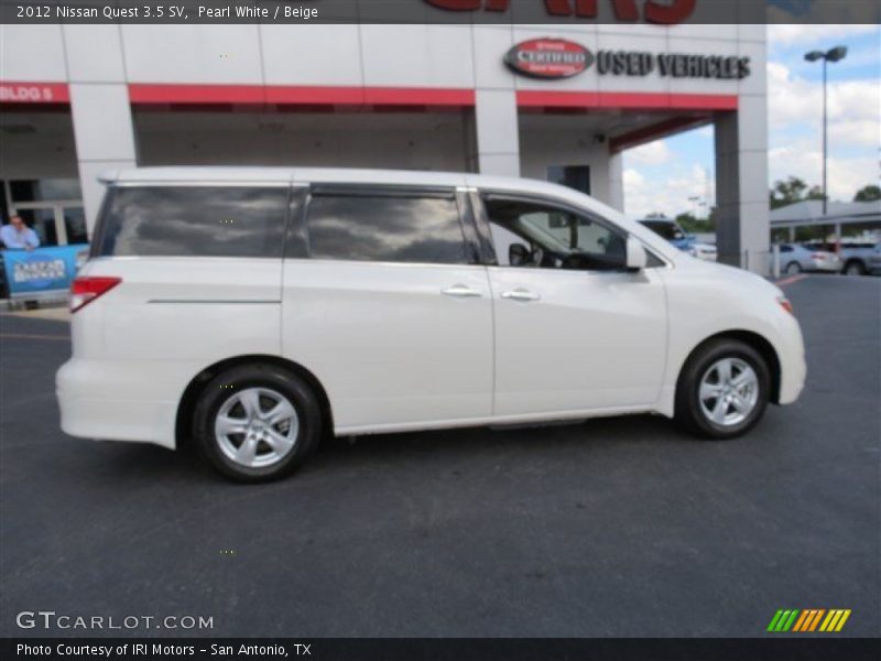Pearl White / Beige 2012 Nissan Quest 3.5 SV