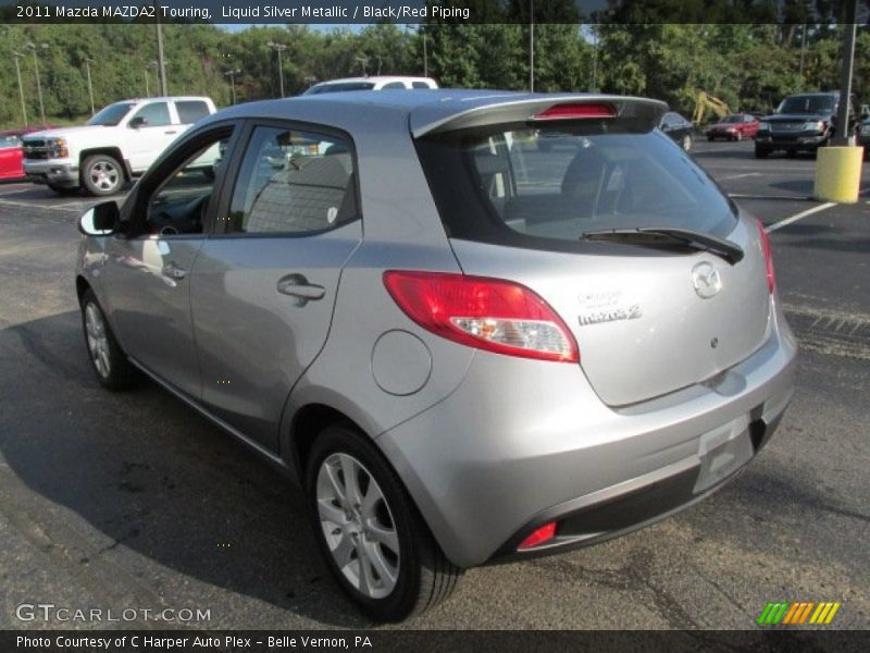Liquid Silver Metallic / Black/Red Piping 2011 Mazda MAZDA2 Touring