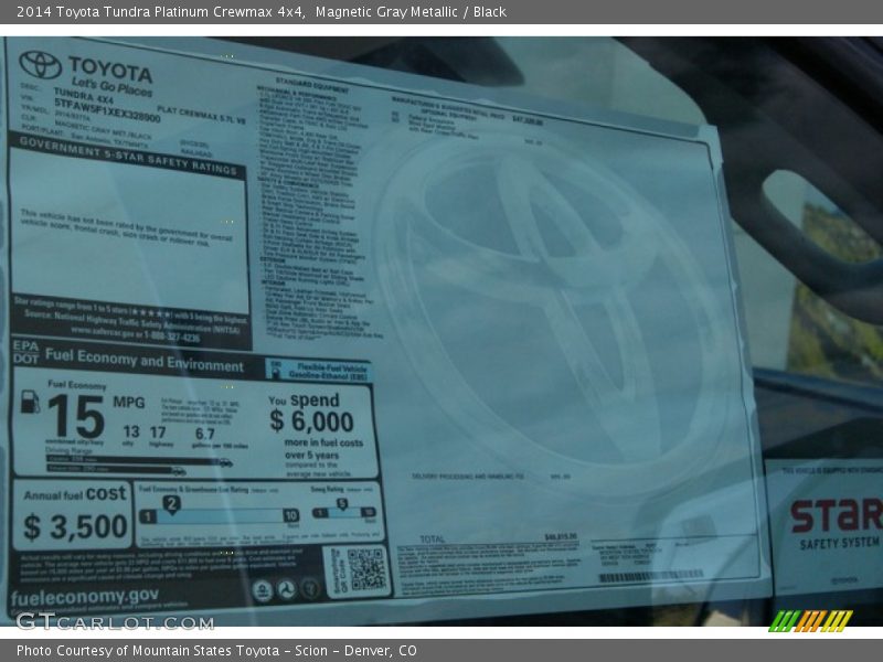 Magnetic Gray Metallic / Black 2014 Toyota Tundra Platinum Crewmax 4x4