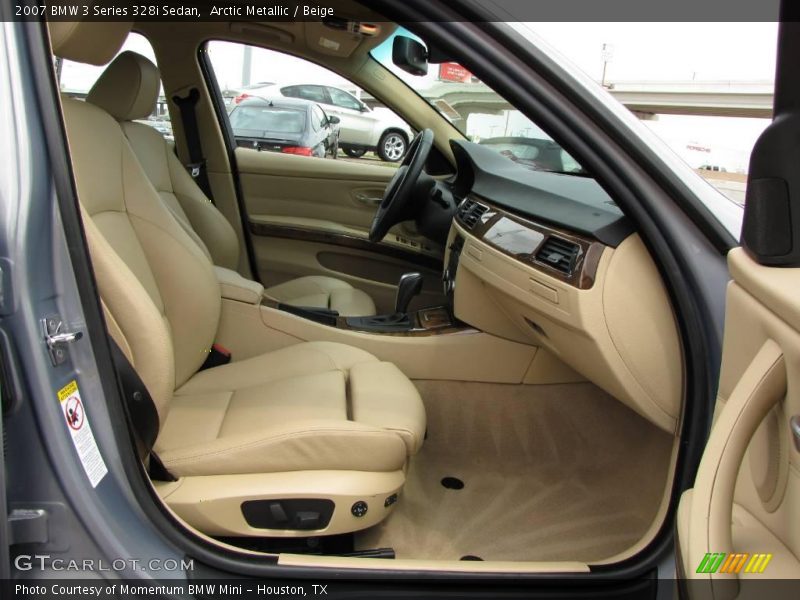 Arctic Metallic / Beige 2007 BMW 3 Series 328i Sedan