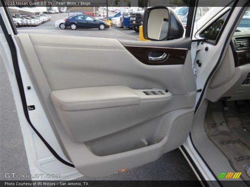 Pearl White / Beige 2012 Nissan Quest 3.5 SV