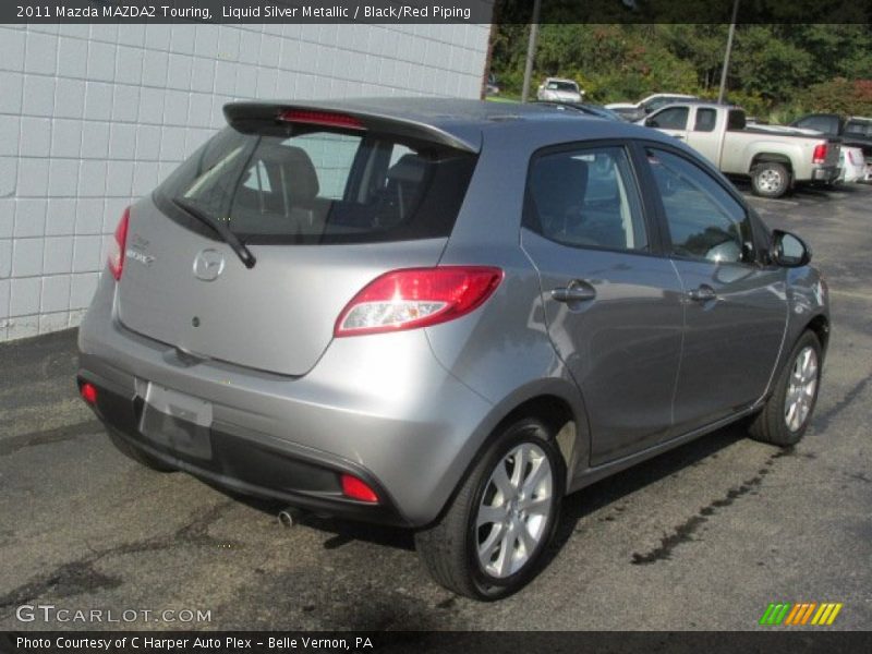 Liquid Silver Metallic / Black/Red Piping 2011 Mazda MAZDA2 Touring