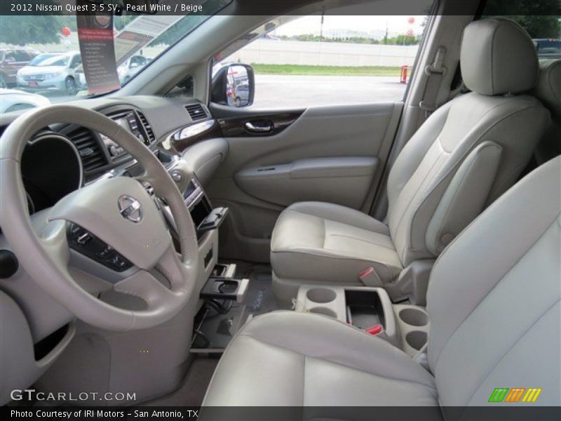 Pearl White / Beige 2012 Nissan Quest 3.5 SV