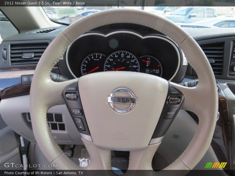 Pearl White / Beige 2012 Nissan Quest 3.5 SV