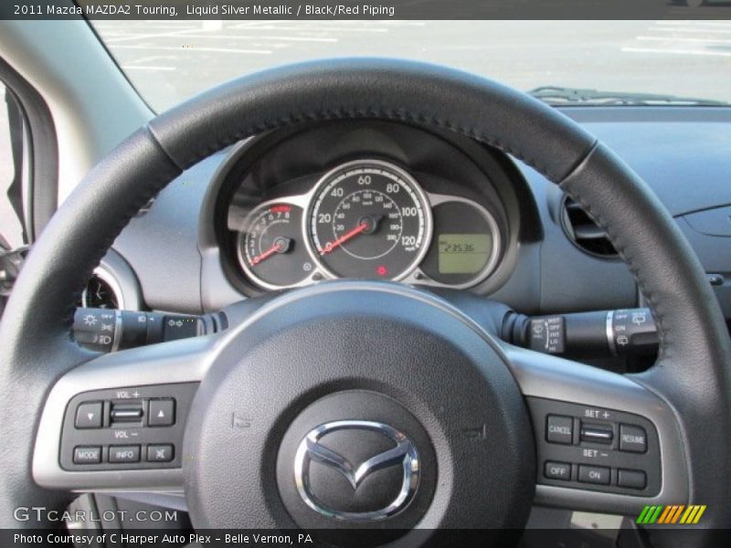 Liquid Silver Metallic / Black/Red Piping 2011 Mazda MAZDA2 Touring