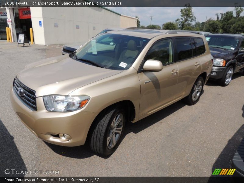 Sandy Beach Metallic / Sand Beige 2008 Toyota Highlander Sport